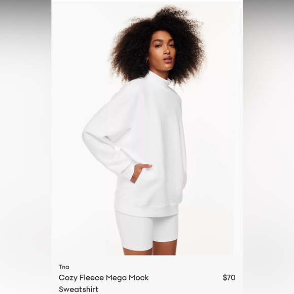 aritzia cozy fleece mega mock sweatshirt - Picture 2 of 4